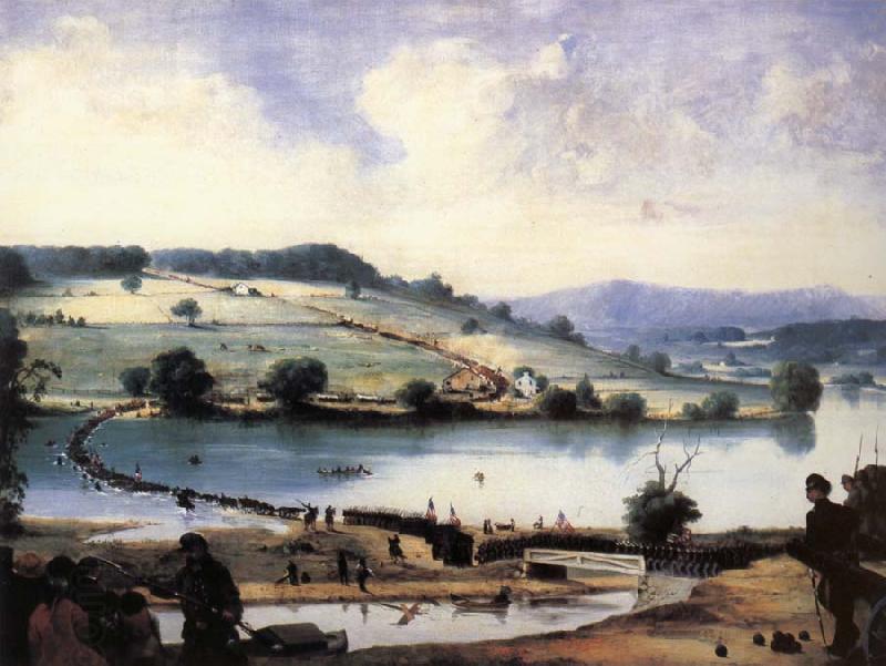 Blythe David Gilmour General Abner Doubleday Watching His Troops Cross the Potomac